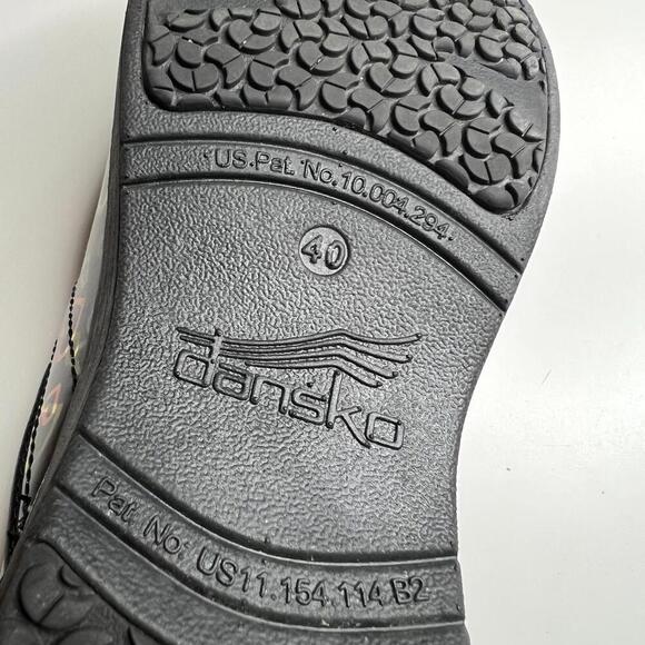 Dansko Professional Clogs Women’s Size 40 EU 9 US Black Patent Hearts - Picture 3 of 7